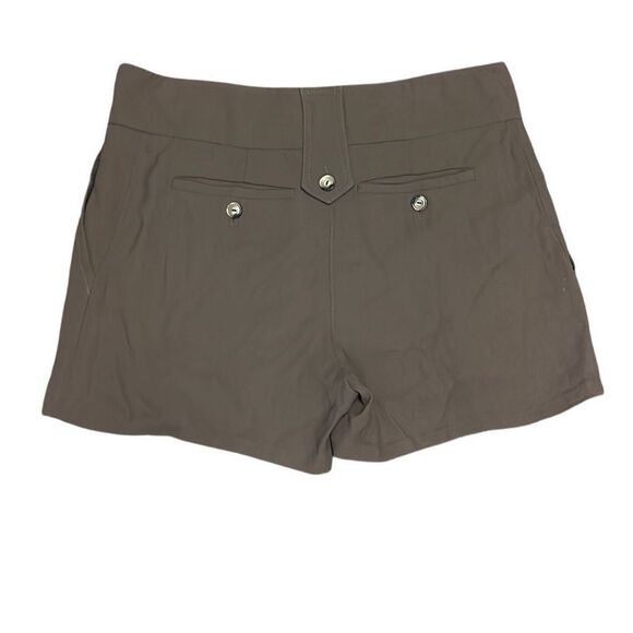 Patrizia Pepe Firenze Small IT 40 Brown High Waist Safari Pleated Shorts Pockets - Picture 2 of 10